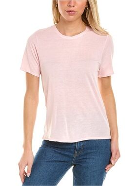 Rag & Bone Linen Blend Pink Slub T Shirt